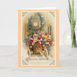 Midnight Drive Vintage Kerst Kaart