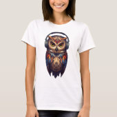 Midnight Echo – Abstract Owl with Soul T-shirt (Voorkant)