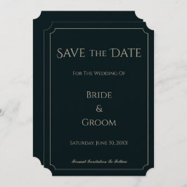 Midnight Elegance bruiloft Save The Date