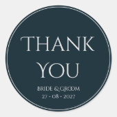 Midnight Elegance Bruiloft Sticker (Voorkant)