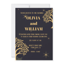 Midnight Elegance: Donkerblauwe bruiloft