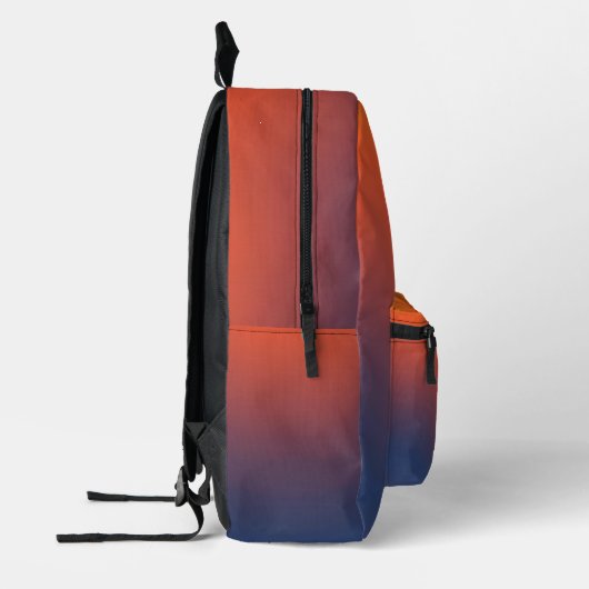Midnight Ember Gradient Bedrukte Rugzak (Links)