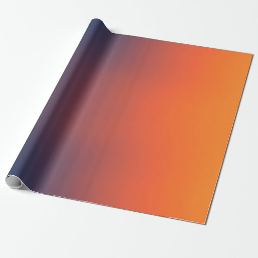Midnight Ember Gradient Cadeaupapier (Uitgerold)