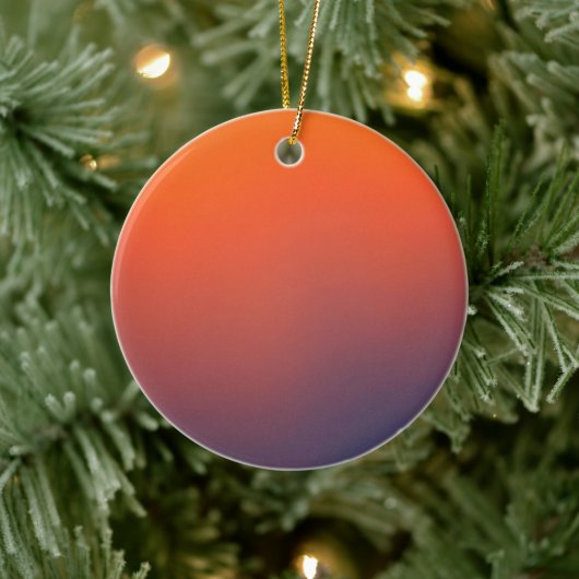 Midnight Ember Gradient Keramisch Ornament (Boom)