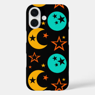 Midnight en Full Moon Stars iPhone 16 Hoesje