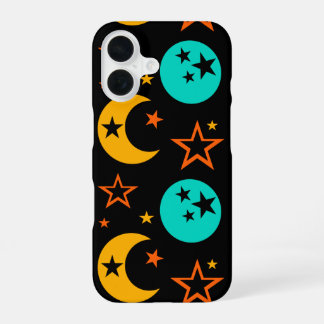Midnight en Full Moon Stars iPhone 16 Hoesje