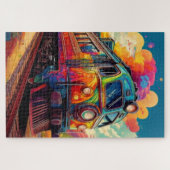 Midnight Express of Color – Een Kleurrijke Reis Legpuzzel (Horizontaal)