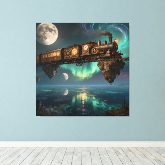 Midnight Express Through the Celestial Realms Canvas Afdruk (Insitu (Houten vloer))