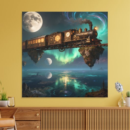 Midnight Express Through the Celestial Realms Canvas Afdruk (Insitu (Woonkamer))