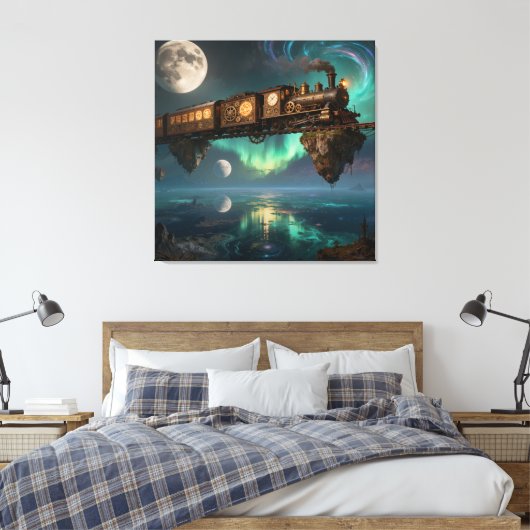 Midnight Express Through the Celestial Realms Canvas Afdruk (Insitu (Slaapkamer))