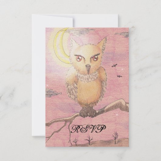 Midnight Eyes Cute Owl RSVP Gothic Gothic (Voorkant)