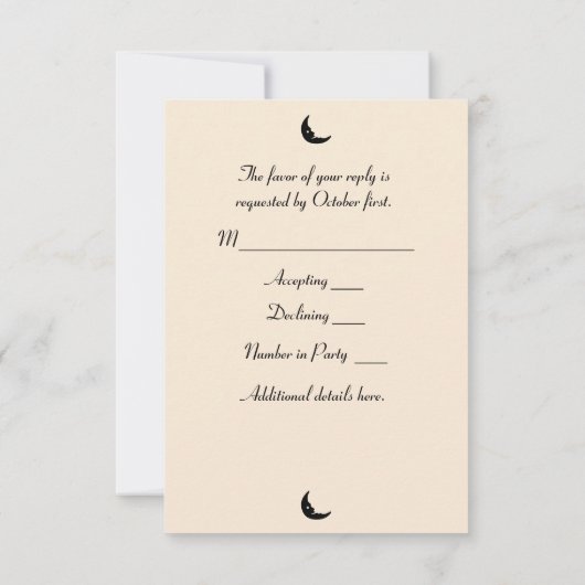 Midnight Eyes Cute Owl RSVP Gothic Gothic (Achterkant)