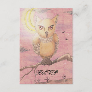 Midnight Eyes Cute Owl RSVP Gothic Gothic Kaartje