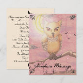 Midnight Eyes Cute Owl Samhain Gothic Gothic Kaart (Voorkant / Achterkant)