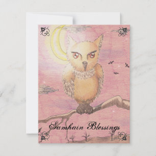 Midnight Eyes Cute Owl Samhain Gothic Gothic Kaart