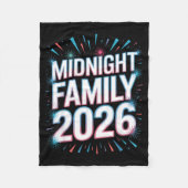 Midnight Family 2026 Fireworks Countdown Unity Spa Fleece Deken (Voorkant)