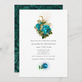 Midnight Fantasy Turquoise en Gold Vrijgezellenfee Kaart