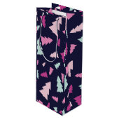 Midnight Feestelijke Wijn Gift Bag Cadeautas (Voorkant Gekanteld)