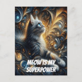 Midnight Feline Elegance Briefkaart (Voorkant)