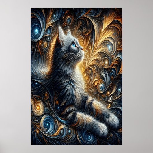 Midnight Feline Elegance Poster (Voorkant)