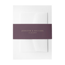 Midnight Fig & Champagne Basic Suite Trouwen Uitnodigingen Wikkel