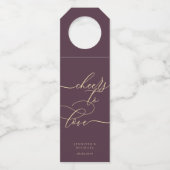 Midnight Fig & Champagne Love Party Celebration Flessenhanger (Voorkant)