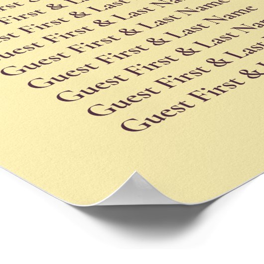 Midnight Fig & Champagne Welcome Wedding Seating Poster (Hoek)