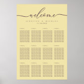 Midnight Fig & Champagne Welcome Wedding Seating Poster (Voorkant)