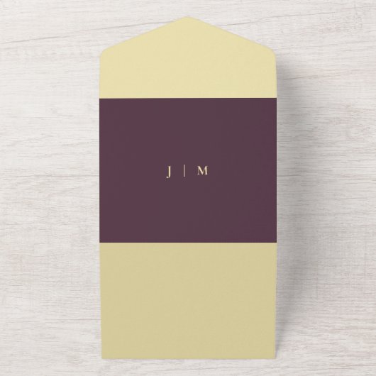 Midnight Fig Wedding script we do All In One Uitnodiging (Buitenkant)