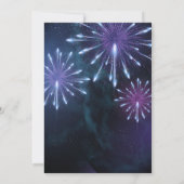Midnight Fireworks Starry Sky nieuwjaarsfeest Kaart (Achterkant)
