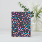 Midnight Flight Colorful Print Briefkaart (Staand voorkant)