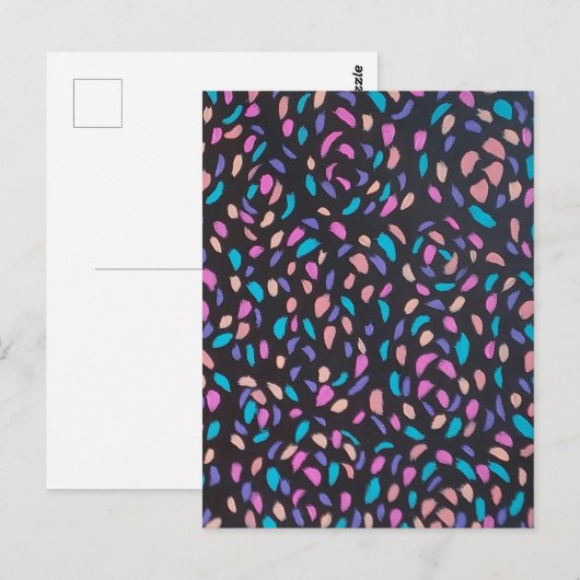Midnight Flight Colorful Print Briefkaart (Voorkant / Achterkant)