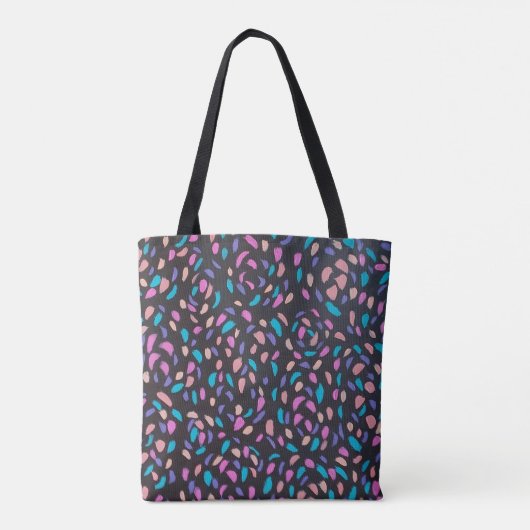 Midnight Flight Colorful Print Tote Bag (Achterkant)