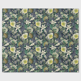 Midnight Floral  Botanisch inpakpapier