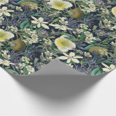 Midnight Floral  Botanisch inpakpapier (Hoek)