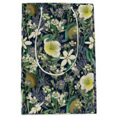 Midnight Floral  Botanisch inpakpapier Medium Cadeauzakje (Voorkant)