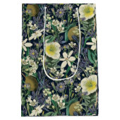 Midnight Floral  Botanisch inpakpapier Medium Cadeauzakje (Achterkant)