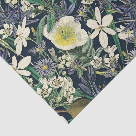 Midnight Floral  Botanisch Weefselpapier Tissuepapier (Detail)