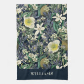 Midnight Floral  Botanische Douane Theedoek (Verticaal)