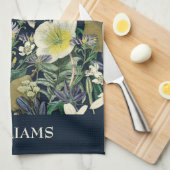 Midnight Floral  Botanische Douane Theedoek (Quarter Fold)