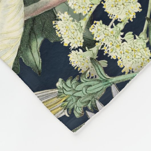 Midnight Floral  Botanische Fleece Deken (Hoek)