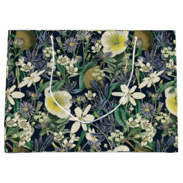 Midnight Floral  Botanische Gift Bag Groot Cadeauzakje