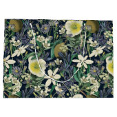 Midnight Floral  Botanische Gift Bag Groot Cadeauzakje (Achterkant)