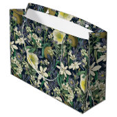 Midnight Floral  Botanische Gift Bag Groot Cadeauzakje (Achterkant Gekanteld)