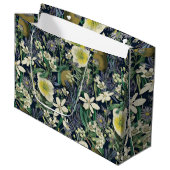 Midnight Floral  Botanische Gift Bag Groot Cadeauzakje (Voorkant Gekanteld)