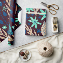 Midnight Floral Cadeaupapier