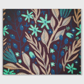 Midnight Floral Cadeaupapier (Vlak)