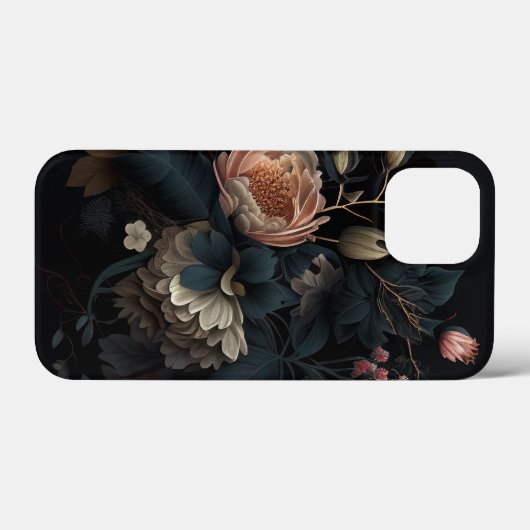 Midnight Floral Case-Mate iPhone Case (Achterkant (horizontaal))