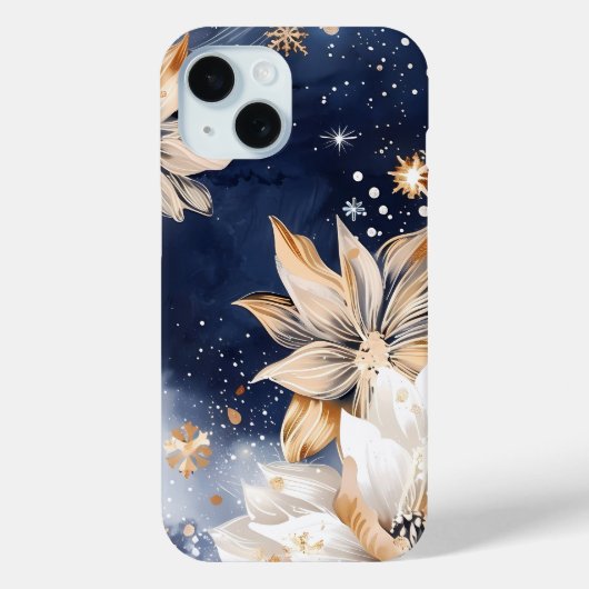 Midnight Floral Elegance Telefoon Case (Achterkant)