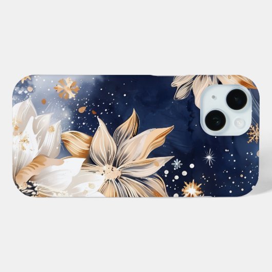 Midnight Floral Elegance Telefoon Case (Achterkant (horizontaal))